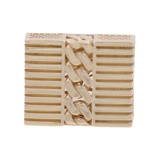 14K Yellow Gold Men’s Fashion Ring / CZ / Size 8 / Weight: 9.3 GR / COMR4MON-6