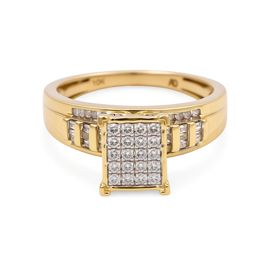 10K Yellow Gold Diamond Women's Engagement Ring / Stone: 0.50CT / Size: 7 / 81865Y