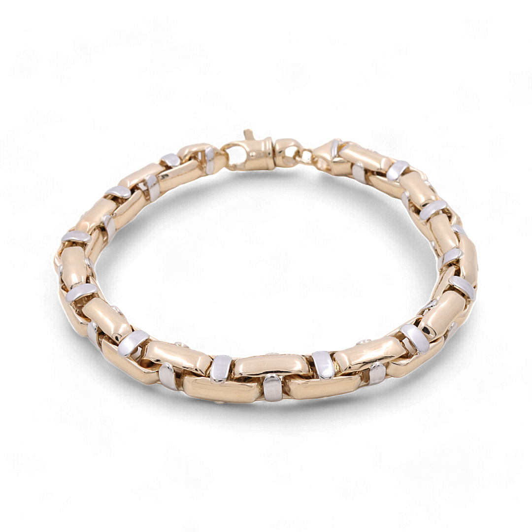 14K Yellow Gold Italian Link Men’s Bracelet / Size: 8” / Weight: 23.8 GR / ISFIMBTT4