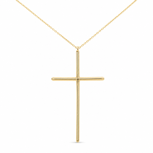 10K Yellow Gold Women's Necklace with Cross / Size: 18" Medium / Weight: 1.9 GR / MGNK0CS