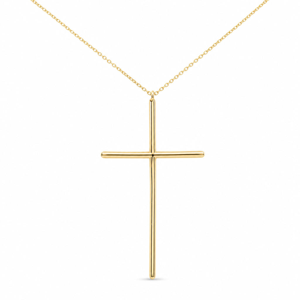 10K Yellow Gold Women's Necklace with Cross / Size: 18" Medium / Weight: 1.9 GR / MGNK0CS