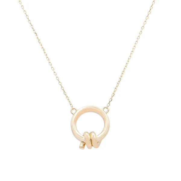 14K Yellow Gold Fashion Necklace With Pendant / Weight: 5.5GR / Size: 18" / CCNK4FS-15