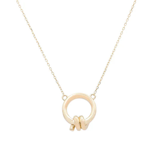 14K Yellow Gold Fashion Necklace With Pendant / Weight: 5.5GR / Size: 18" / CCNK4FS-15