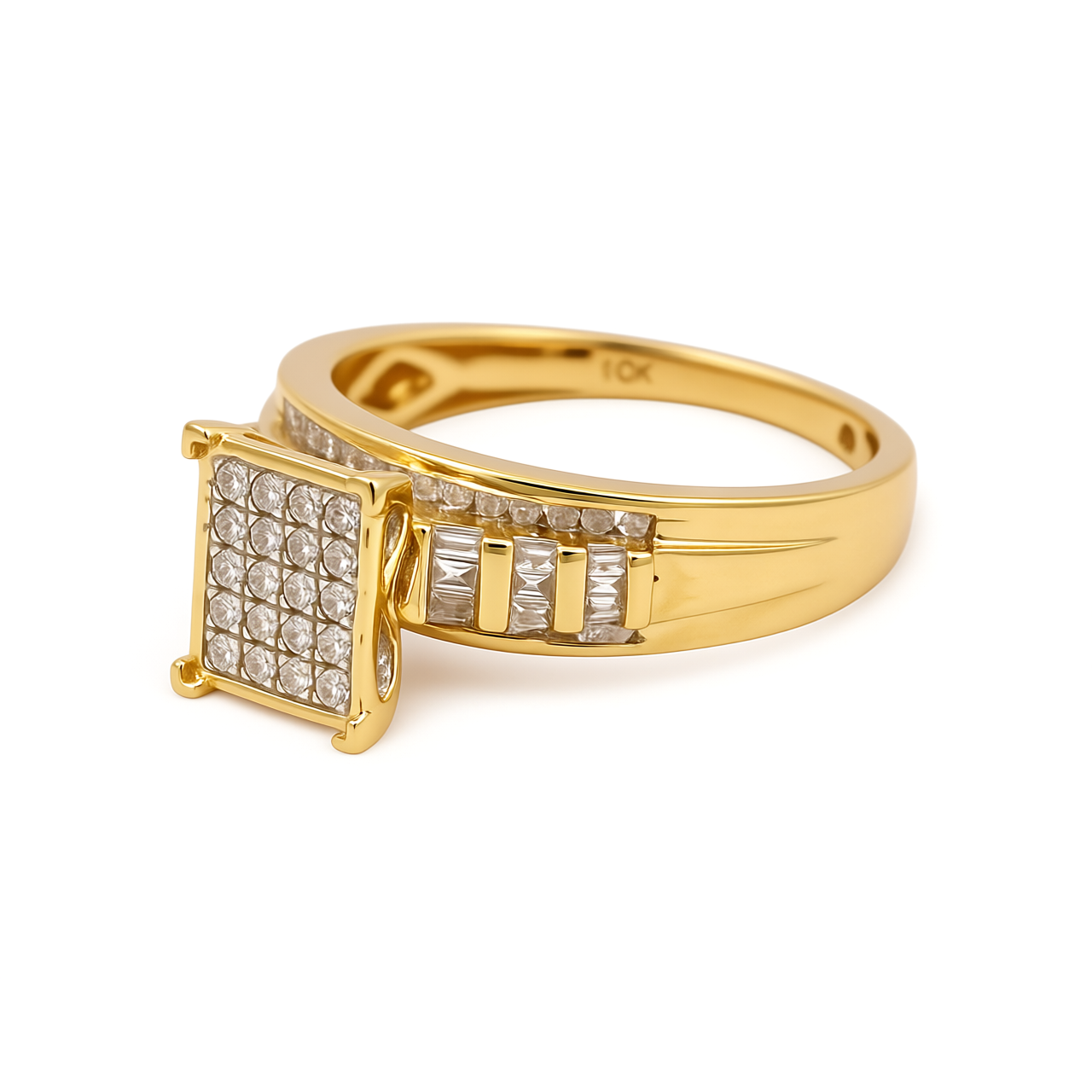 10K Yellow Gold Diamond Women's Engagement Ring / Stone: 0.50CT / Size: 7 / 81865Y