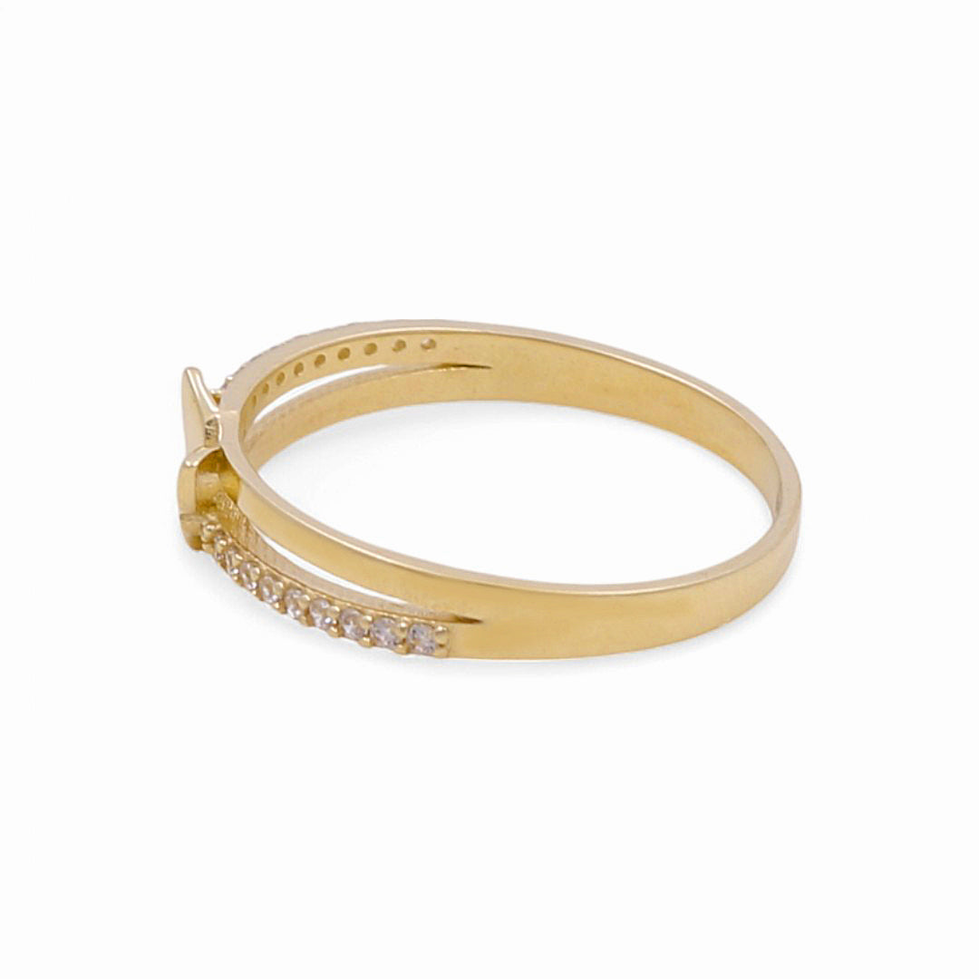 10K Yellow Gold Butterfly Women's Ring with CZ / Size: 7 / Weight: 1.5 GR / DPWR0BF-2