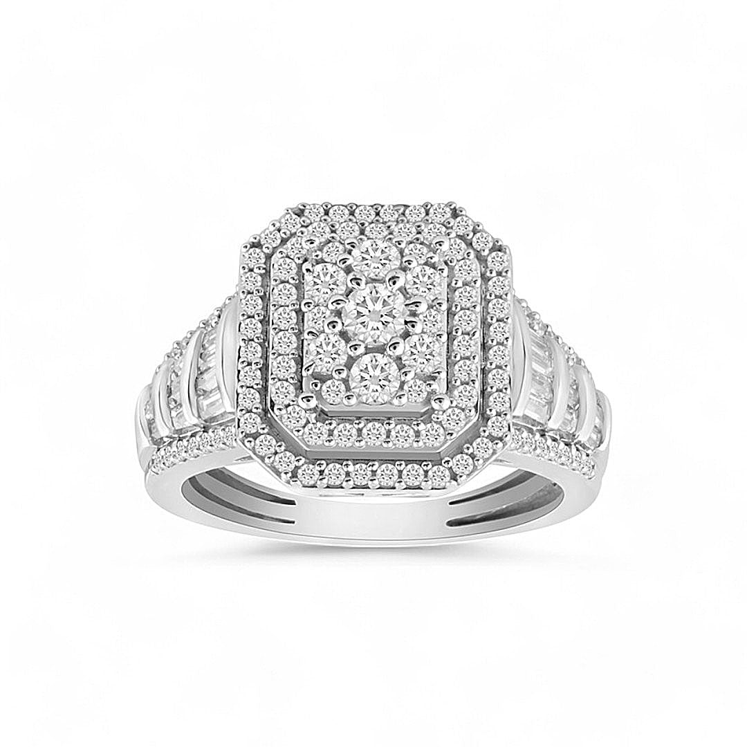 10K White Gold Diamond Women's Engagement Ring / Stone: 1.00CT / Size: 7 /305772W