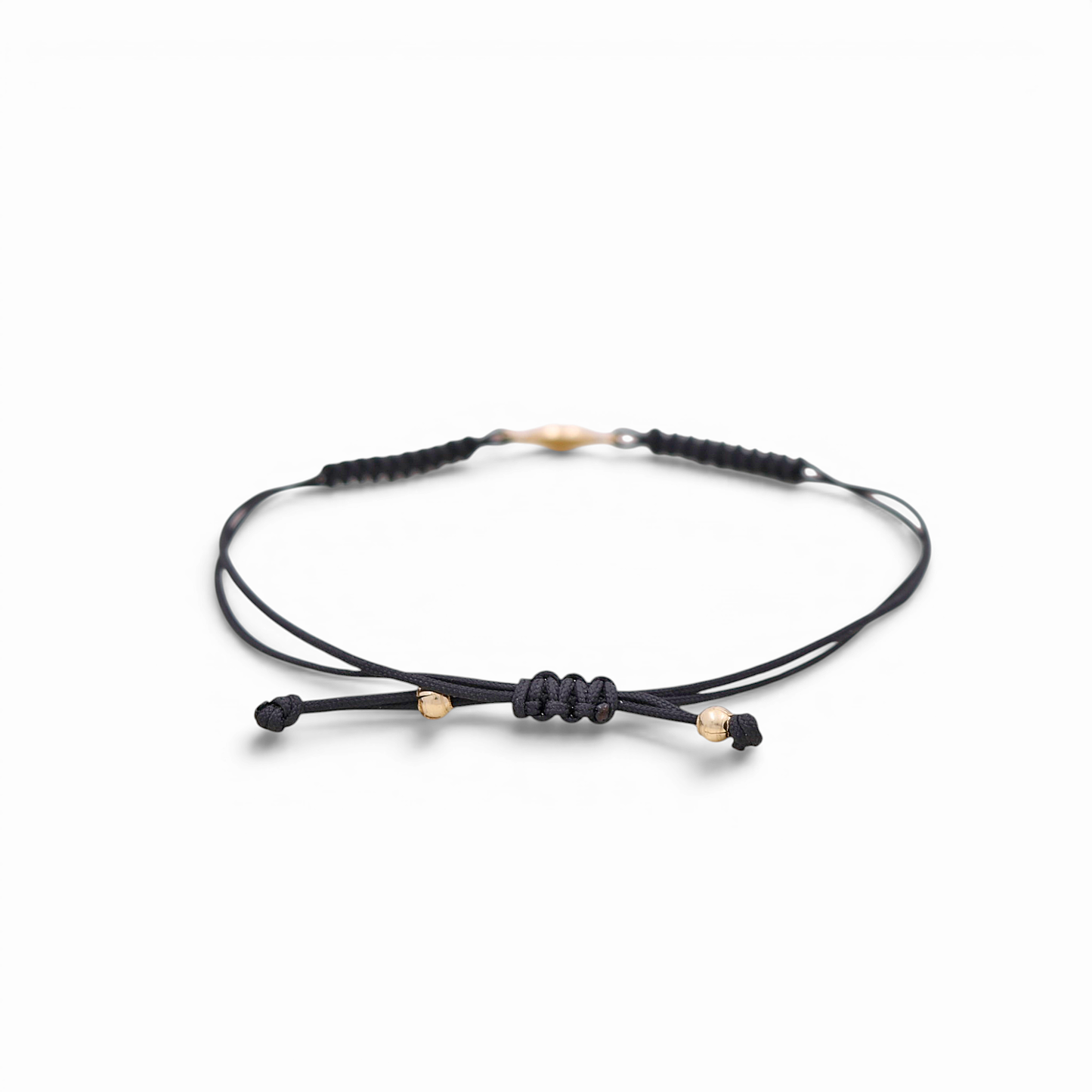 14K Black Thread Bracelet with Blue Evil Eye / 6-A80201HM1