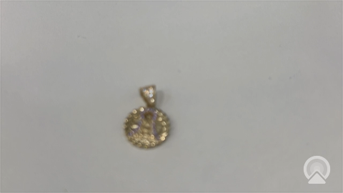 10K Yellow Gold San Lazaro Pendant with Cz / Weight: 2.7 GR / CAPD0SL
