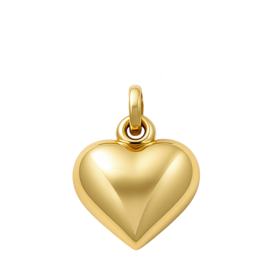 14K Yellow Gold Fashion Heart Pendant  / Size: 26MM / Weight: 5.8 GR / CUPD4FSHR