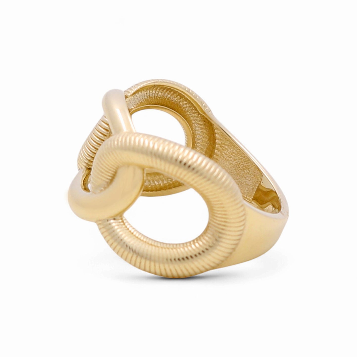 10K Yellow Gold Fashion Women's Ring / Size: 7 / Weight: 3.1 GR
