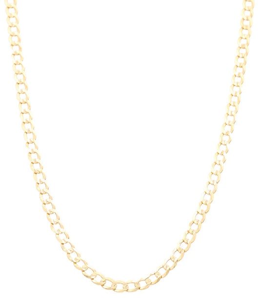 10K Yellow Gold Curb Chain / Size: 7mm 18" / Weight: 18.7 GR / K484CL-18