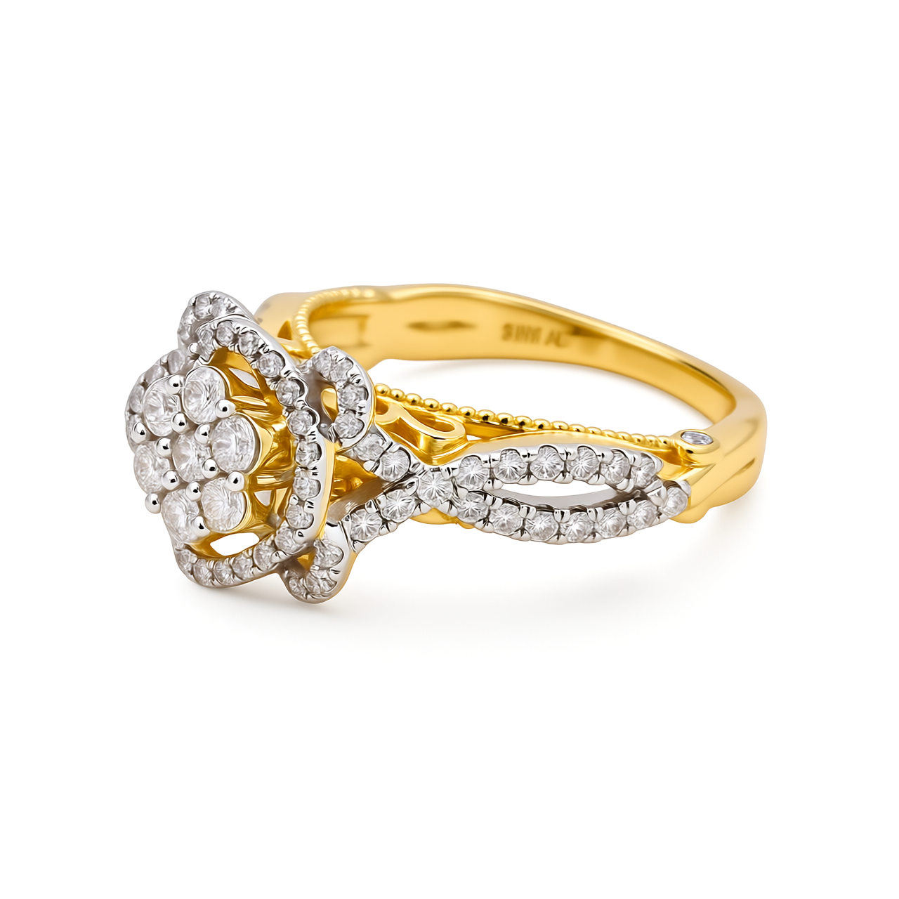 10K Yellow Gold Diamond Women's Engagement Ring / Stone: 1.00CT / Size: 7 / 296920Y