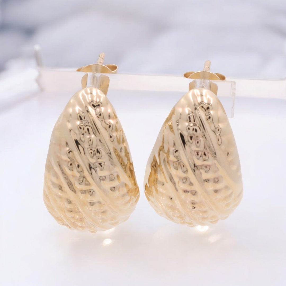 14K Yellow Gold Women’s Drop Earrings / COES4FS-12