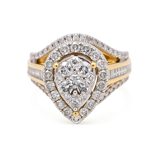 10K Yellow Gold Diamond Women's Engagement Ring / Stone: 2.00CT / Size: 7 / 222271Y