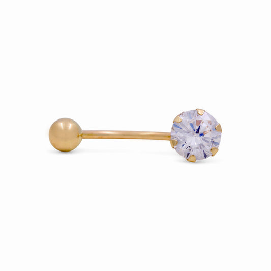 14K Yellow Gold Piercing with Cz / 6-146901KS