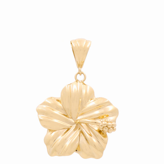 14K Yellow Gold Flower Pendant / Weight: 2.1 GR / DQPD4FL-1