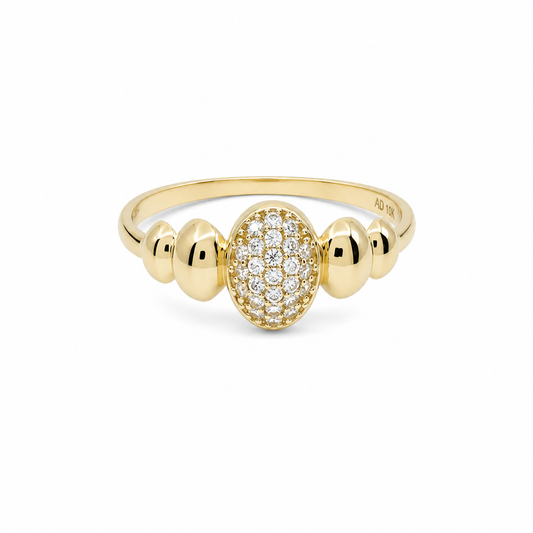 10K Yellow Gold Fashion Women's Ring / Size: 7 / Weight: 1.4 GR / P53R-609