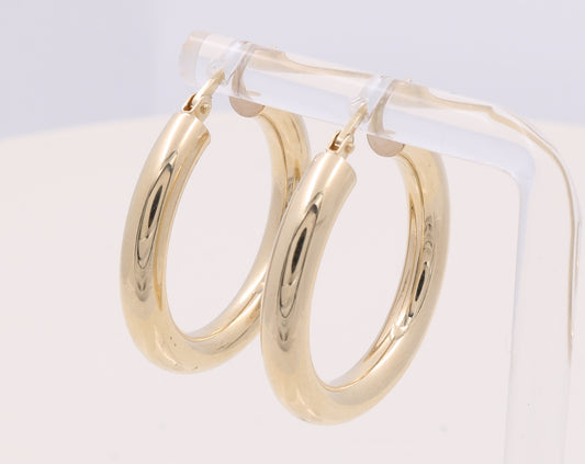 CCEH4PL4x15 Aros de aro planos de 14 k C Tamaño 4 mm x 15 mm Peso 2,4 g