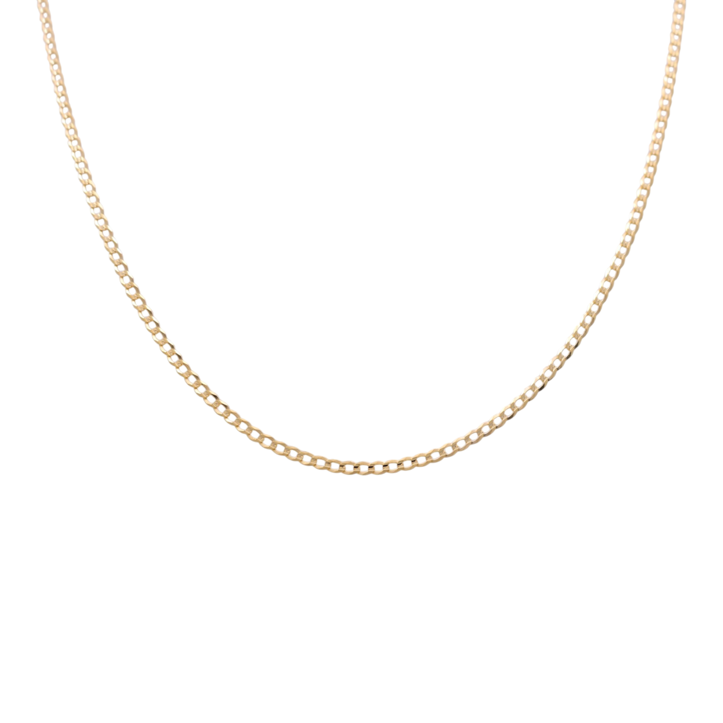 10K Yellow Gold Curb Chain / Size: 2.5mm 18" / Weight: 3.8 GR / CSCH0CB2.5-18
