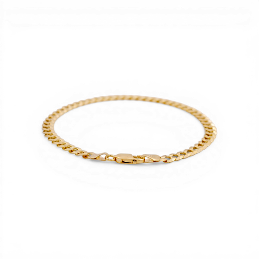 10K Yellow Gold Men's Curb Bracelet / Size: 6mm 8" / Weight: 6.8 GR / CSMB0CB6-8