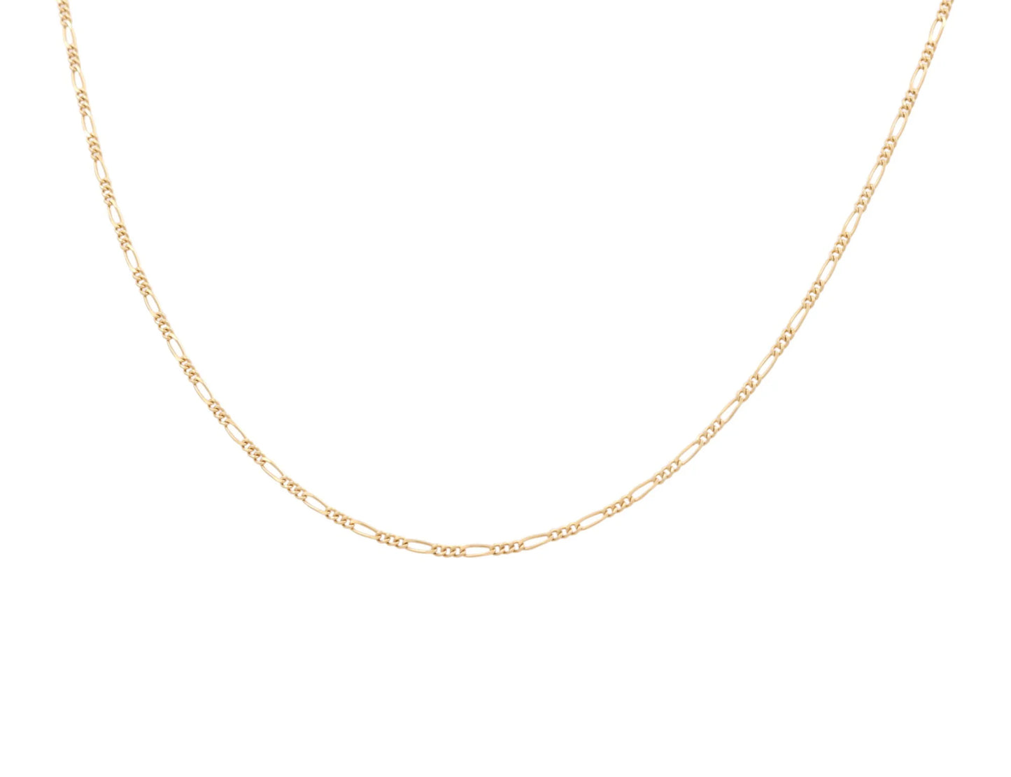 14K Yellow Gold Men's Figaro Chain / Weight: 12.6 GR / Size:4mm 24" / HCCCH4FG4-24