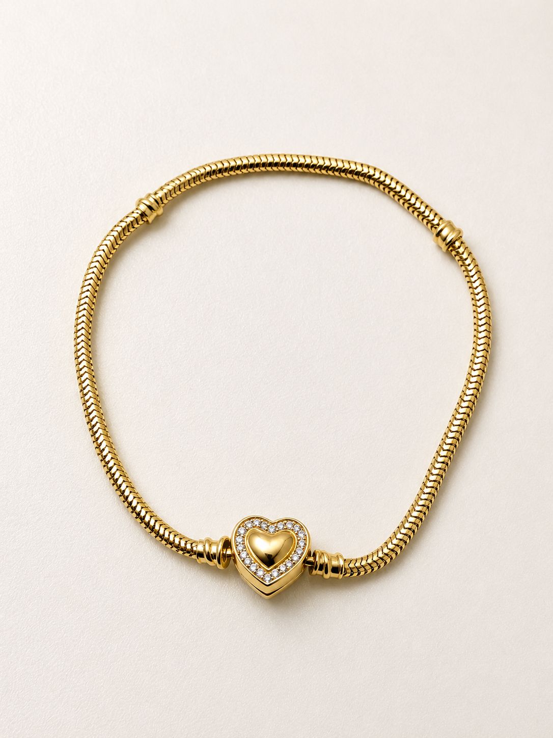 10K Yellow Gold Fashion Women's Bracelet For Charms / Size: 7" / Weight: 7.1gr / K1760H-7