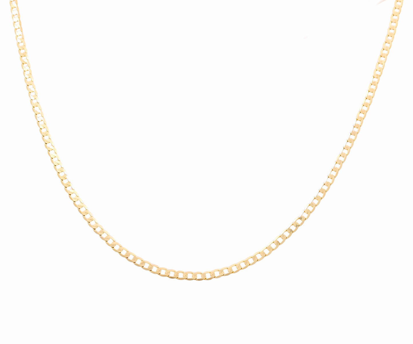 14K Yellow Gold Italian Flat Chain / Size: 3mm 18" / Weight: 5.8 GR