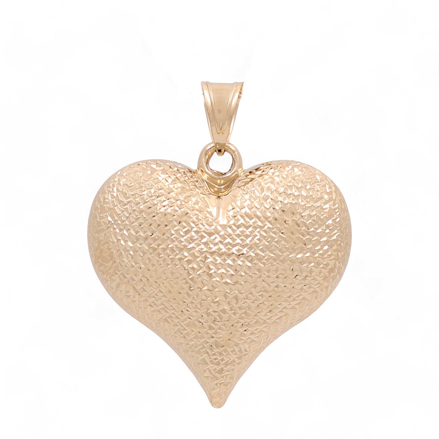 14K Yellow Gold Fancy Heart Pendant / Weight: 4.6 GR / DOPD4HR