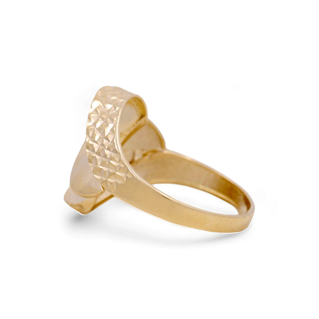 10K Yellow Gold Woman’s Diamond Cut Ring / Size: 6.5 / Weight: 2.9 GR / COWR0DC-11