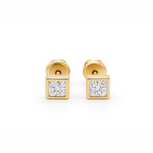 14K Yellow Gold Fashion Stud Earrings / 6-789601PS