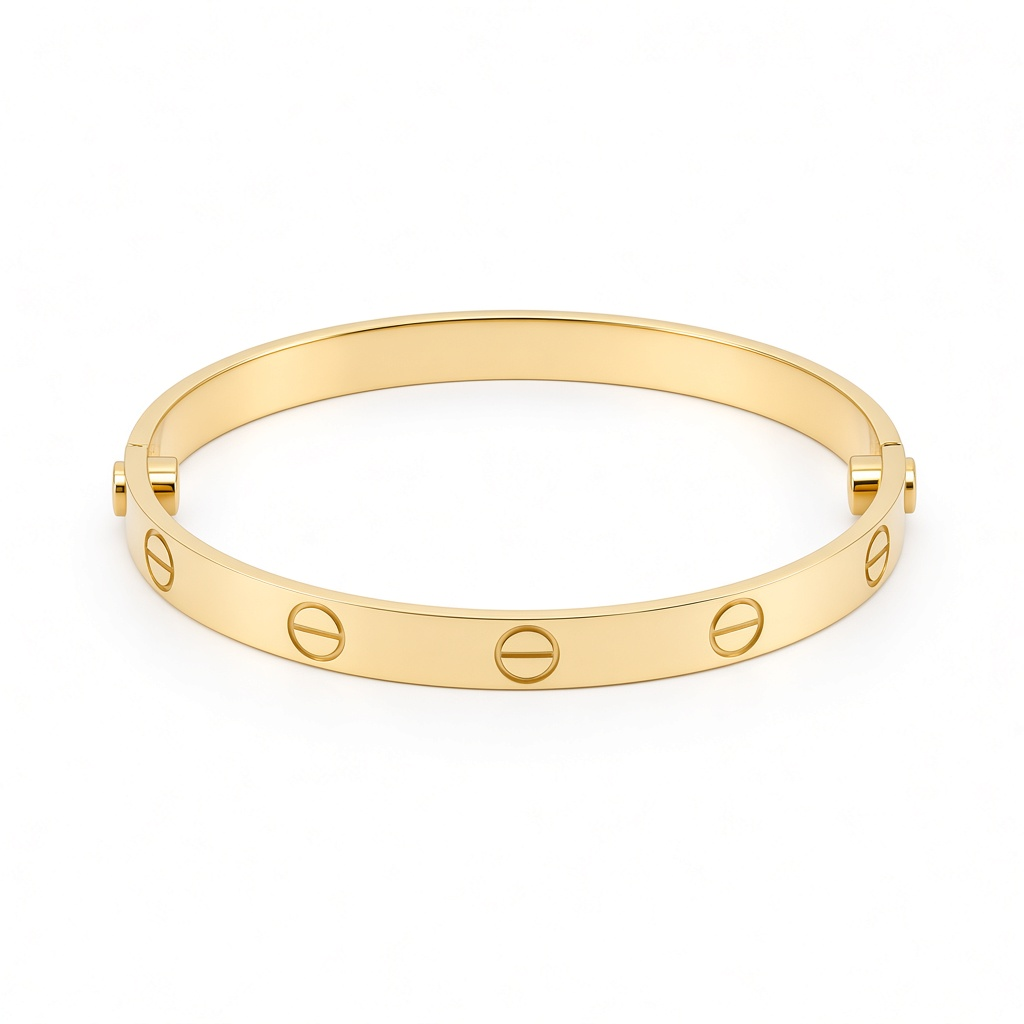 14K Yellow Gold Solid Bangle CT / Size: 17 / Weight: 22.5 GR / SBO4BCT