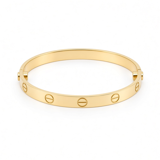 14K Yellow Gold Solid Bangle CT / Size: 17 / Weight: 22.5 GR / SBO4BCT