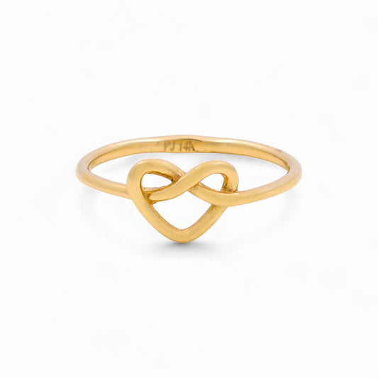 14K Yellow Women's Heart Ring / CZ / Size: 6.5 / Weight: 1.8 GR / COWR4HR-30