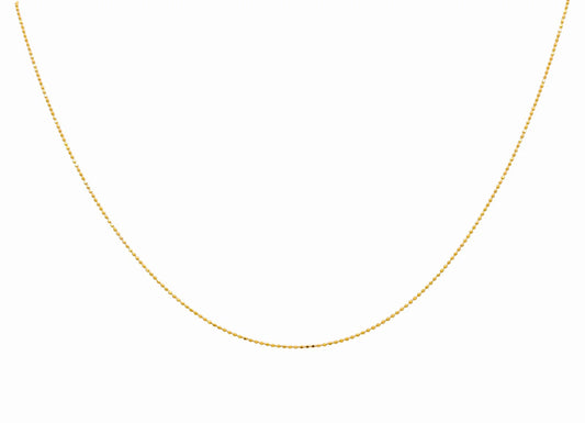 14K Yellow and White Gold Ball Link Chain / Size: 1mm 18" / Weight: 2.3 GR / LCCCHTT4FL1-16