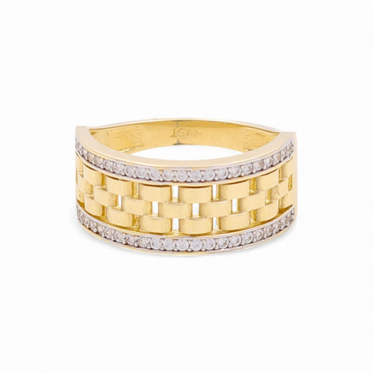 14k Fashion Women's Ring with Cz  / Size: 7 / Weight 3.8 GR / COWR4FS-5