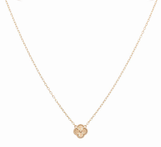 14K Yellow Gold Clover Women's Necklace