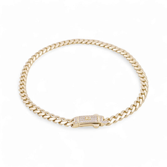 10K Yellow Gold Monaco Woman's Bracelet / Size: 7mm 7.5" / Weight: 9GR / COWB0MON7-7.5