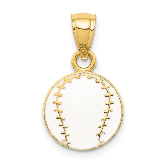 14K Yellow Gold Baseball Pendant / Weight: 1 GR / K2092