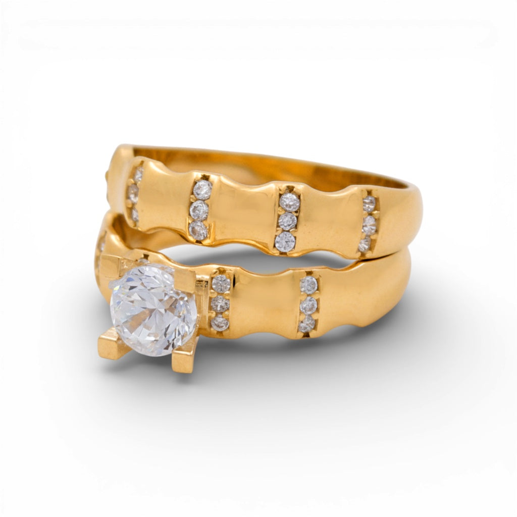 10K Yellow Gold Women’s Bridal Set / Stone: Cz / Size: 7.5 / Weight: 2.9 GR / CQWR0BS-7