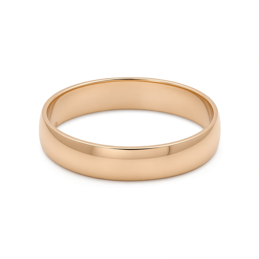 14K Yellow Gold Men's Wedding Band Ring / Size: 9.5 / Weight: 4.1 GR / COMWB4BS