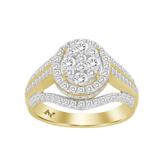 14K Yellow Gold Diamond Women's Engagement Ring / Stone: 1.00CT / Size: 6.5 / 340044Y