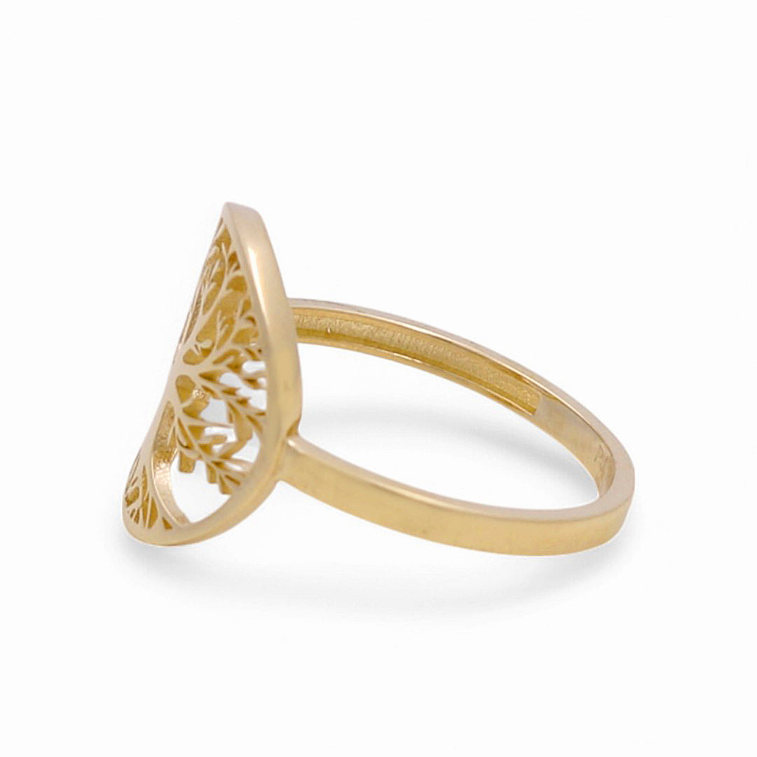 14K Yellow Gold Tree of Live Women's Ring / Size: 8 / Weight: 2 GR / DPWR4TL
