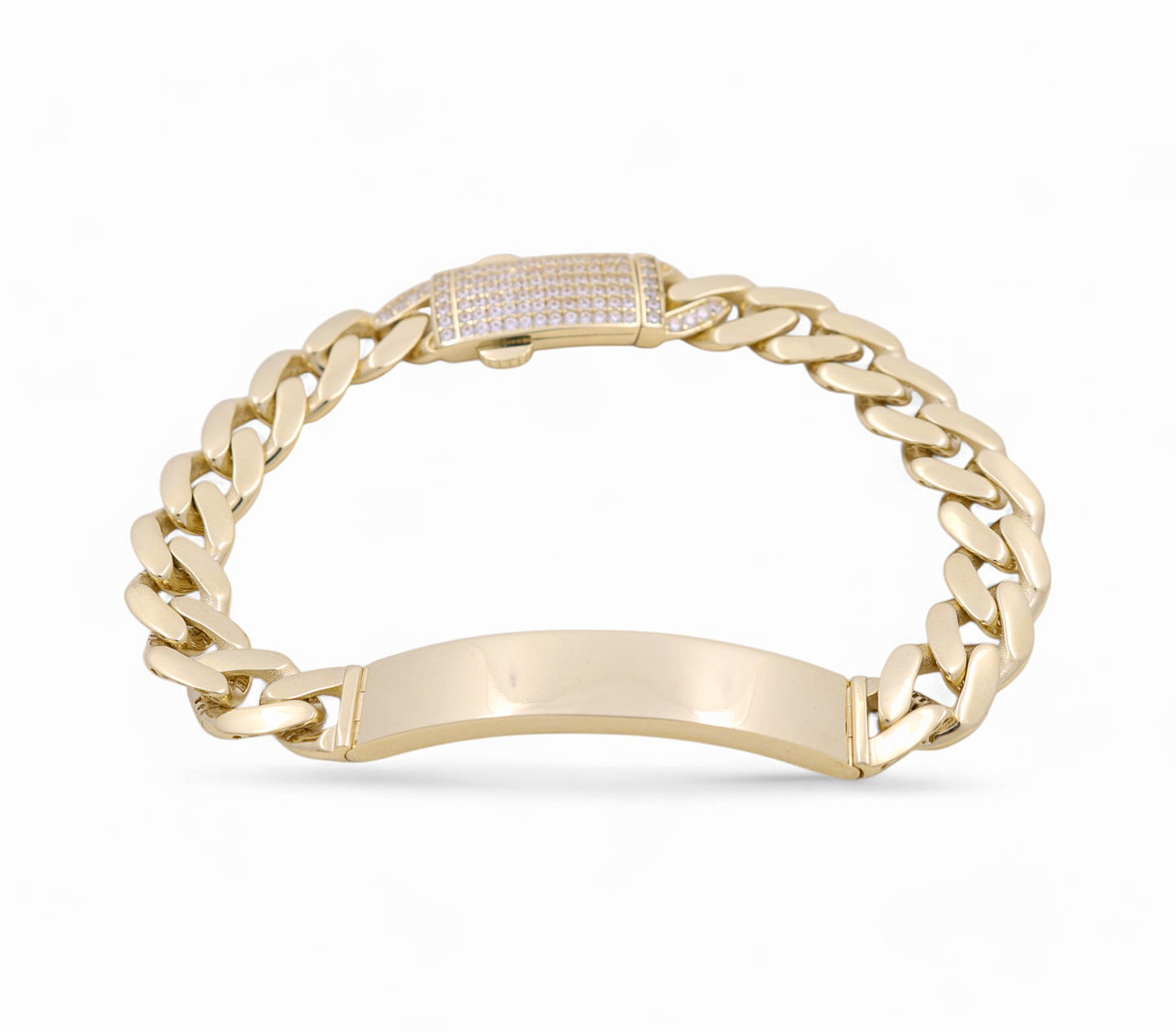 10K Yellow Gold  Monaco ID Bracelet / CZ / Size: 6mm 7.5"/ Weight: 8.7 GR / CQWB0MONID6-7.5