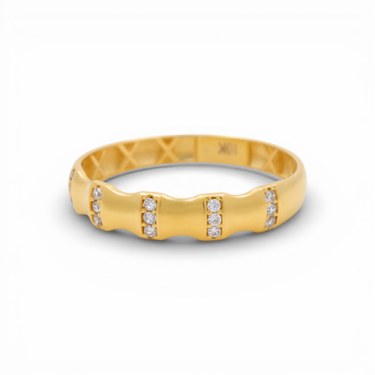 10K Yellow Gold Men’s Wedding Band / Stone: Cz / Size: 11.25 / Weight: 1.5 GR / CQMWB0BS-7