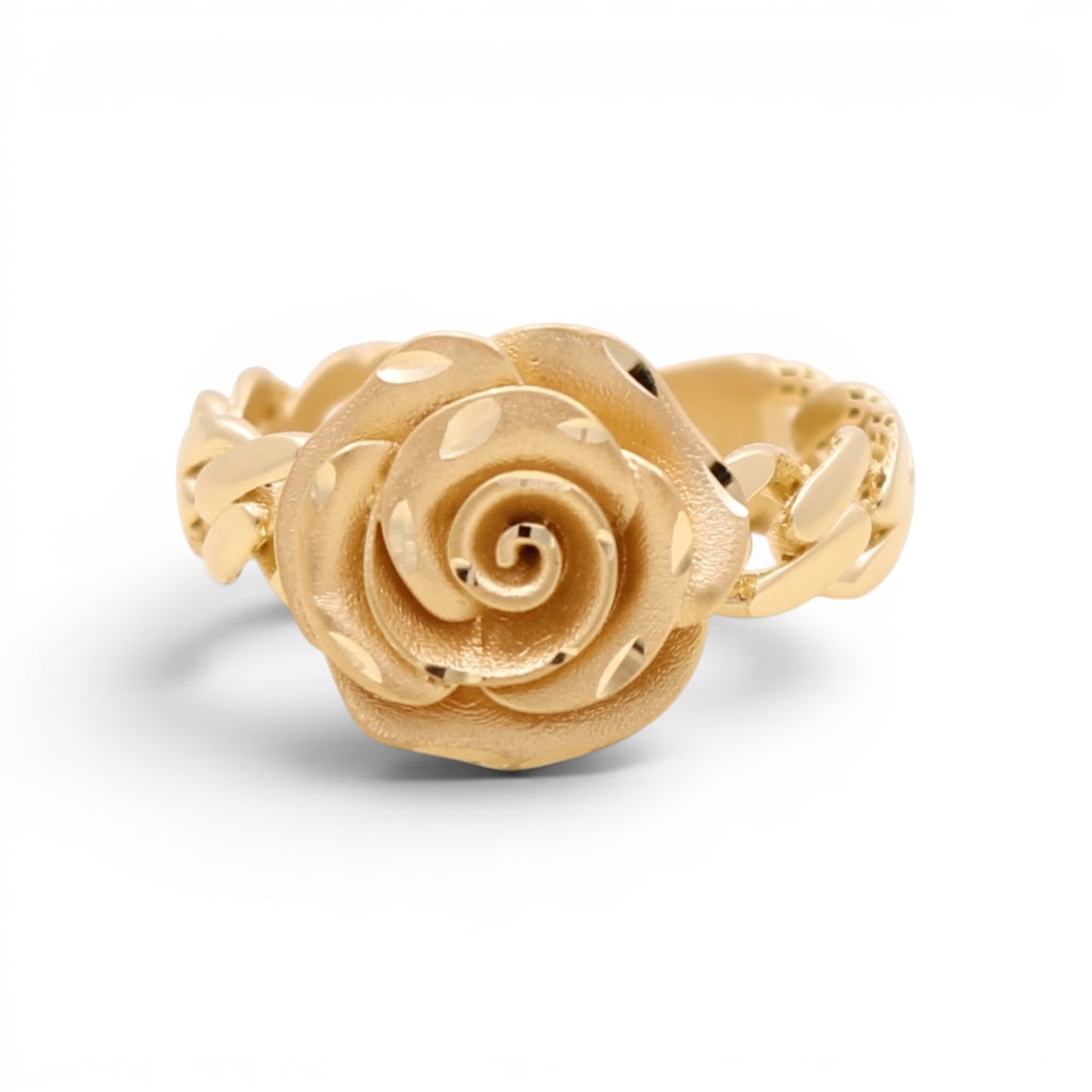 10K Yellow Gold Flower Women's Ring / Size: 6.5 / Weight: 2.2 GR / DOWR0FL