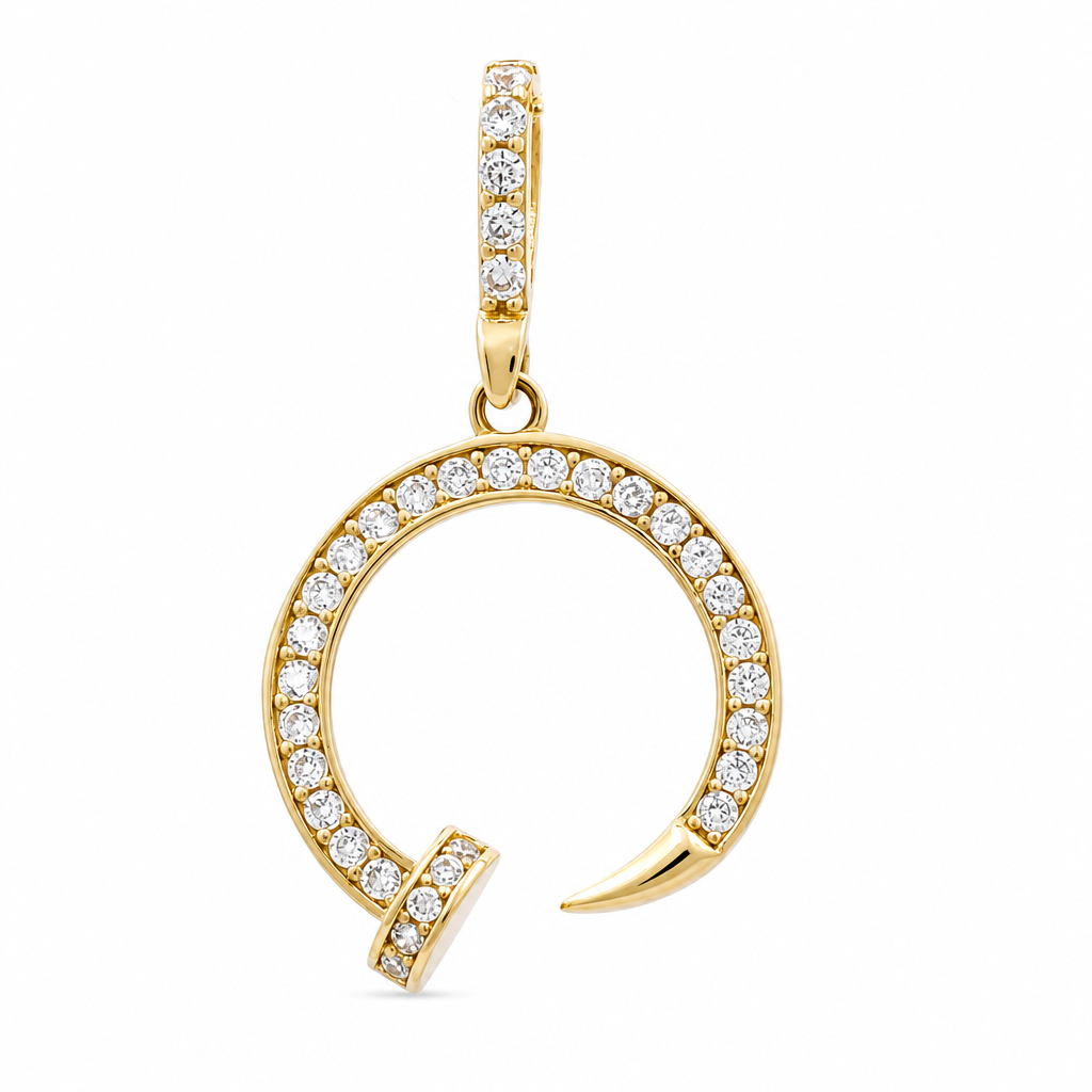 14K  Yellow Gold Fashion Nail Pendants / Weight: 1.2 GR / CCFPD4NL