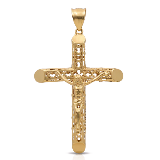10K Yellow Gold Cross with Christ Pendant / Weight: 6.8 GR / BCAPD0CRS