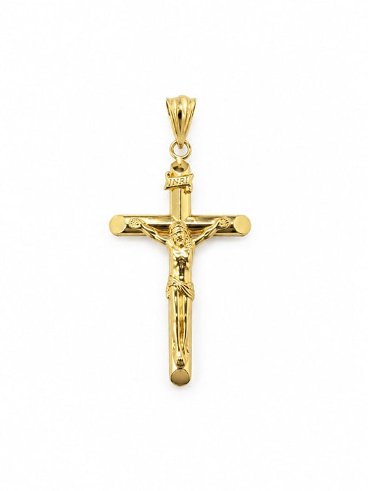 10K Yellow Gold Cross with Christ Pendant / Weight: 1.1gr / CAPD0CRS-4
