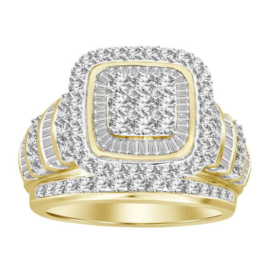 10K Yellow Gold Diamond Woman's Engagement Ring / Stone: 2.10CT / Size: 7 / 229531Y