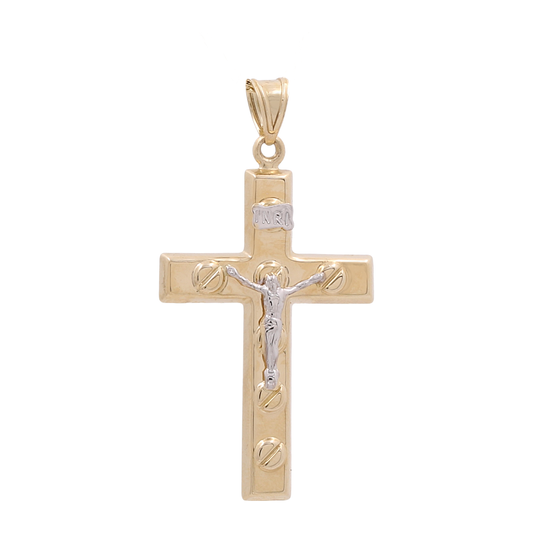 14K Two Tone Gold Cross Pendant / COPD4CRS-3